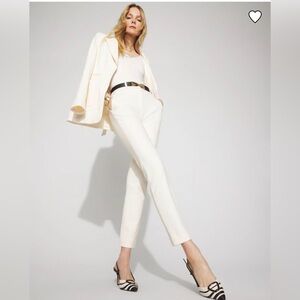 White House Black Market Chic Cream Women's Ankle Pants